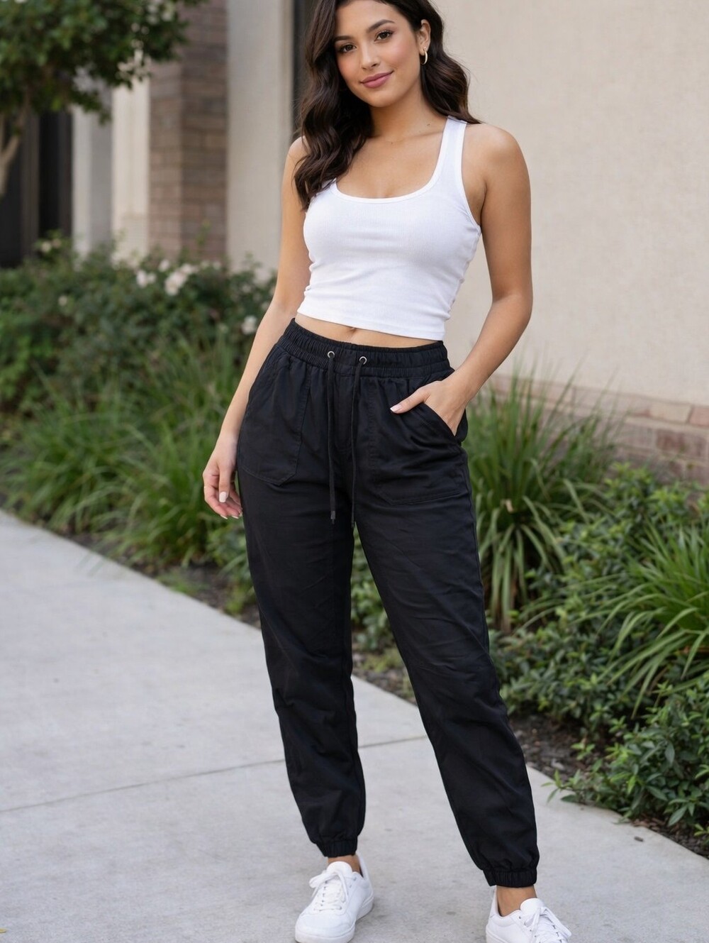 Supplies by Unionbay Black Jogger Pants Small - Soft Cotton Tencel Blend Women's